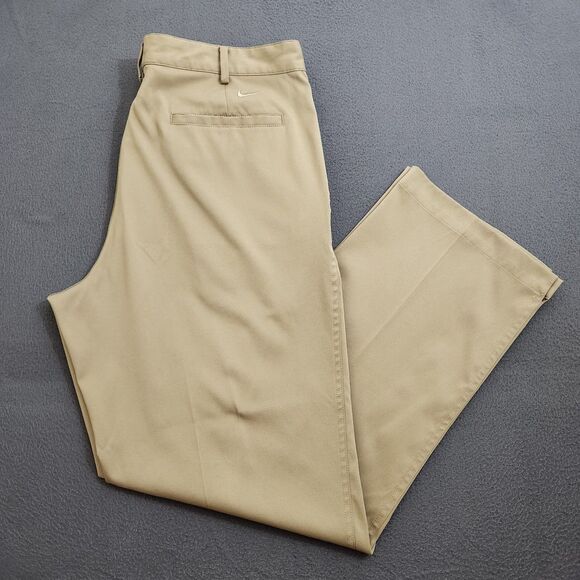 Nike Golf Men 34X30 (36X30) Tan Dri Fit Straight Leg Golf Pants - Picture 2 of 12